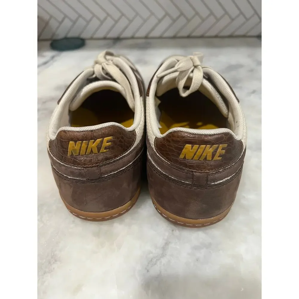 Nike Crown Low Premium 315105-221 Brown Croc Canvas Gum Sole Men’s SZ 10.5 Rare